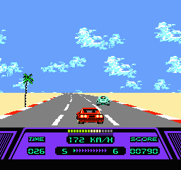 Rad Racer (USA) In game screenshot